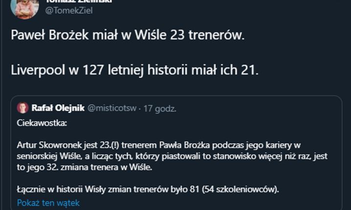 TYLE TRENERÓW w Wiśle miał Paweł Brożek! :D